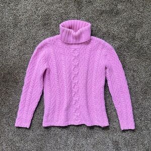 Grayson & Dunn 100% Cashmere Handknit Cableknit Sweater Medium